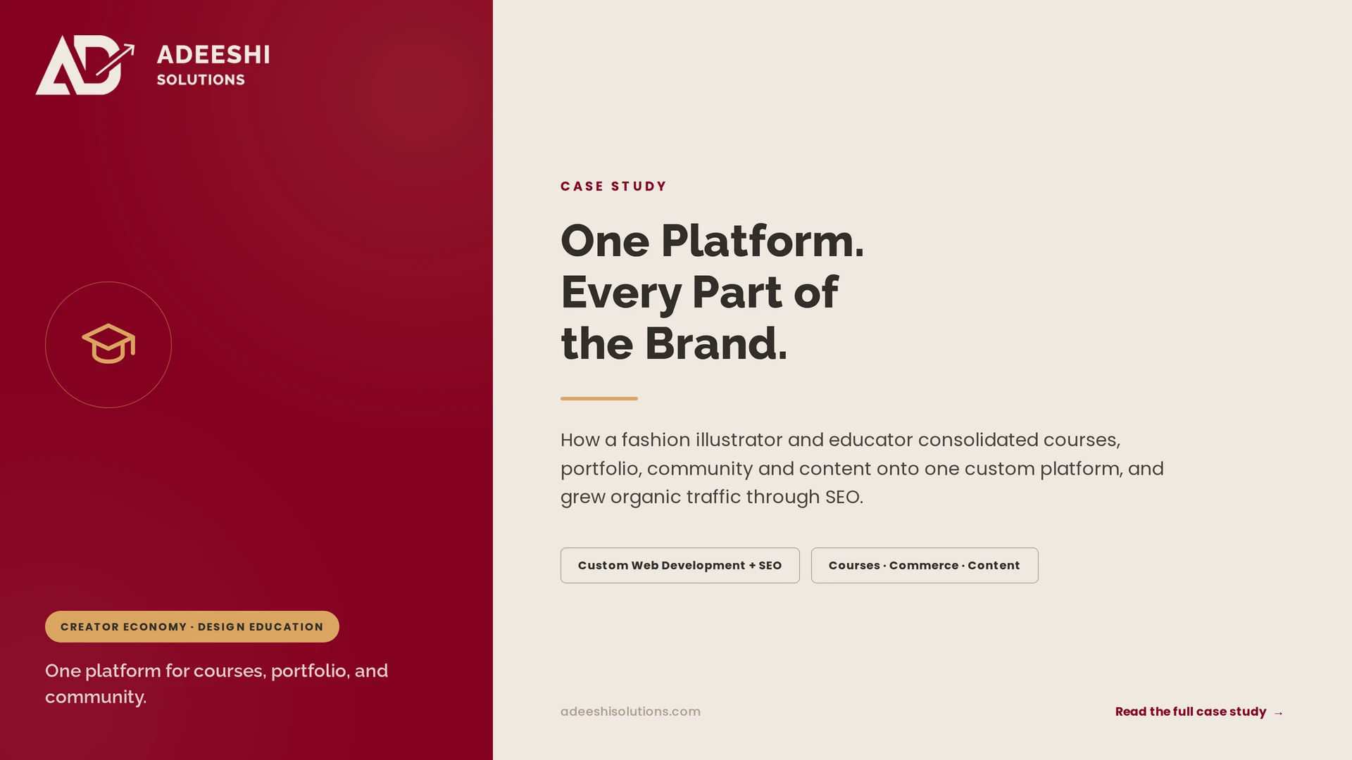 One Platform for a Creator's Brand, Courses, and Community